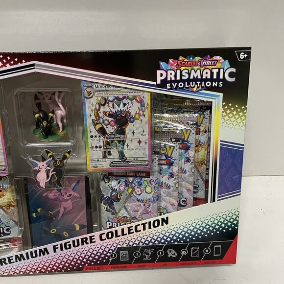 Pokemon TCG Prismatic Evolutions SV8.5 Premium Figure Collection Card In Hand - Picture 2 of 4